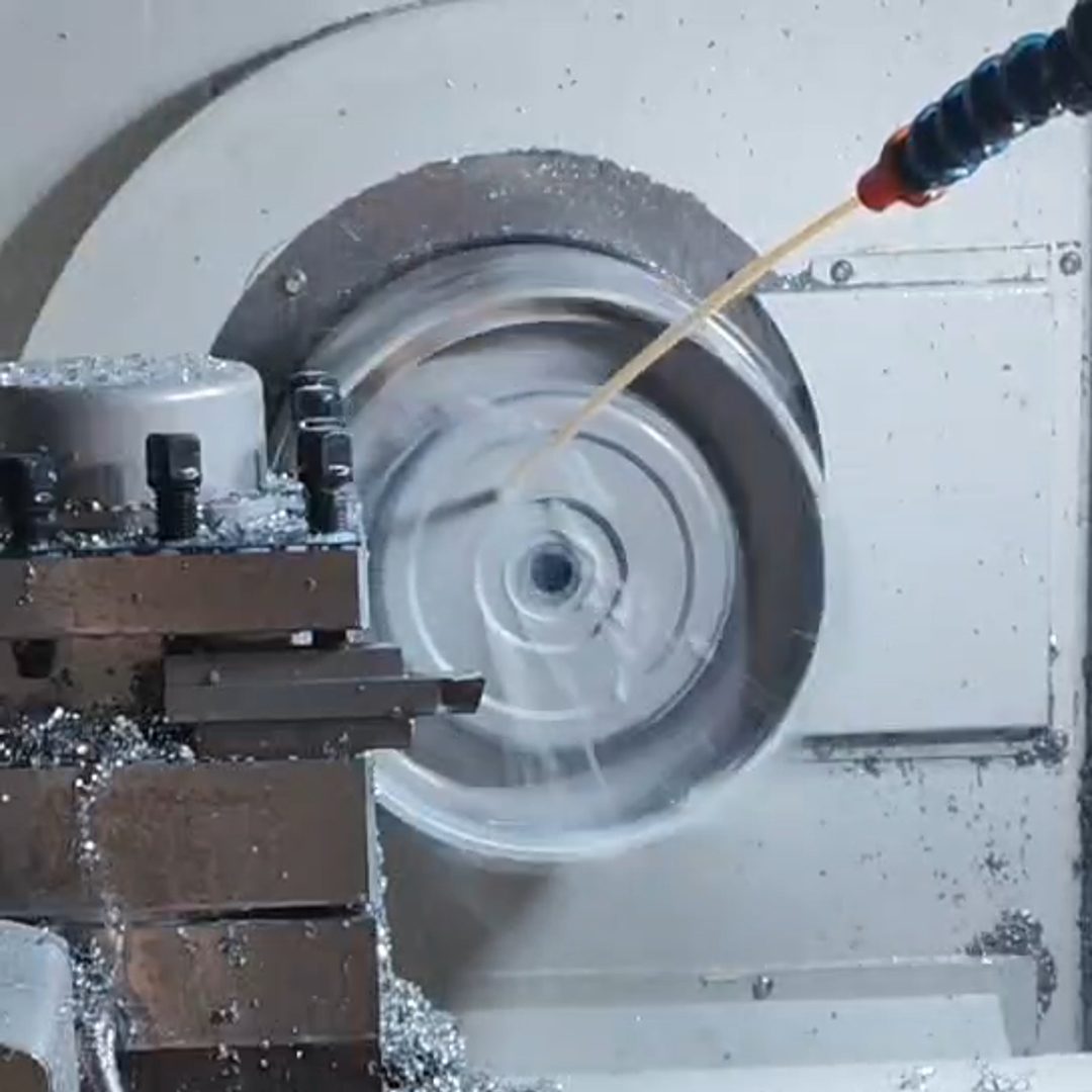 Video of precision machining of vortex air pump rear air cover